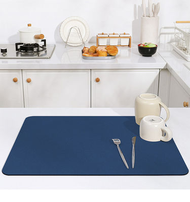 Custom Logo Polyester Extra Large Dish Drying Mat with Heavy Duty Waterproof Function