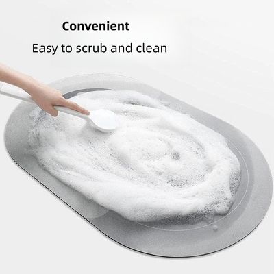 Soft Non Slip Customized Diatomite Bath Mat for Bathroom Absorbent Floor Customization