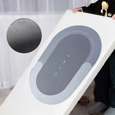 Soft Non Slip Customized Diatomite Bath Mat for Bathroom Absorbent Floor Customization