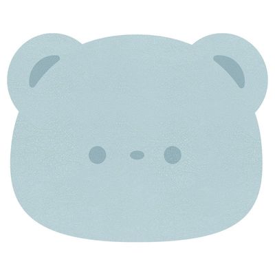 Square Waterproof Anti-Slip Kitchen Dish Draining Mat with Contemporary Cartoon Print