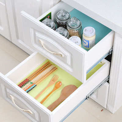 Non-Slip Kitchen Cabinet Drawer Mat 8pcs Black EVA Liner for Fridge and Pantry