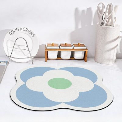 Kitchen Tableware Home Hotel Diatomite Dish Drying Mat with Super Quick Dry Function