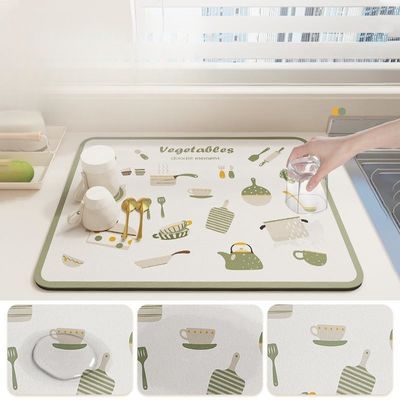 Easy Clean Heat-Resistant Dish Drying Mats Sustainable Solution for Kitchen Tableware