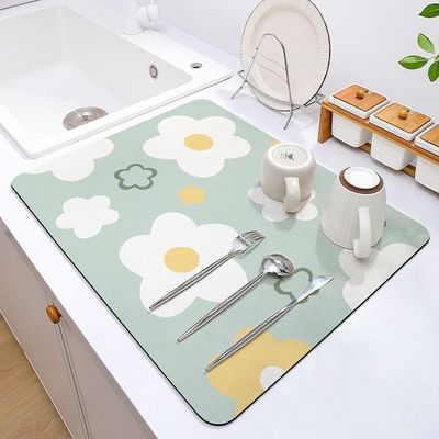 Easy Clean Heat-Resistant Dish Drying Mats Sustainable Solution for Kitchen Tableware