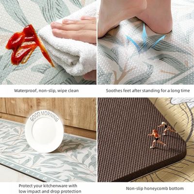 Non-Slip Kitchen Mat Cushioned and Washable Diatom Mat for Floor Comfort