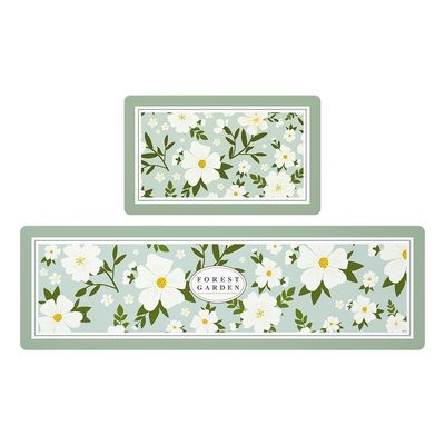 Square Kitchen Floor Mats 45*75cm /45*150cm Waterproof Anti-Slip PVC Bathroom Runner
