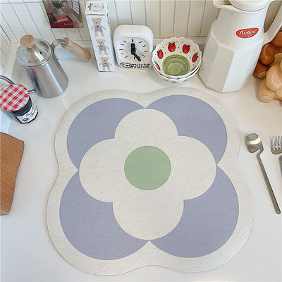 Table Decration Placemat Fast-Drying Polyester Dish Drying Mat for Kitchen Cleanup
