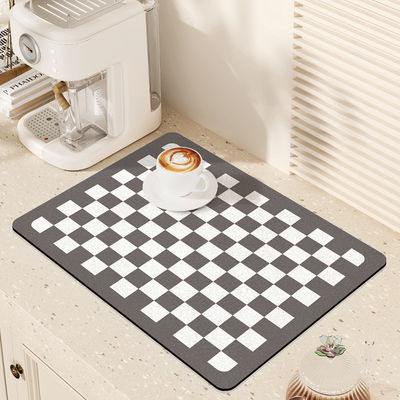 Stocked Soft Diatomite Anti Slip Absorbent Kitchen Drain Dish Coffer Bar Quick Drying Mat