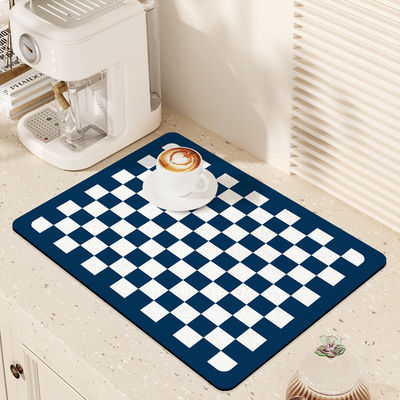 Stocked Soft Diatomite Anti Slip Absorbent Kitchen Drain Dish Coffer Bar Quick Drying Mat