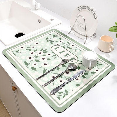 Customized Logo Acceptable Contemporary Design Style Kitchen Countertop Drain Pad