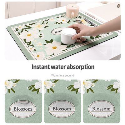 Customized Logo Acceptable Contemporary Design Style Kitchen Countertop Drain Pad