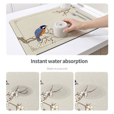 Sustainable Kitchen Modern Placemat Dishwashing Drying Mat for Drying