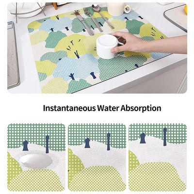 30*40cm/40*50cm Kitchen Drying Mat for Stone Countertops Customizable and Durable