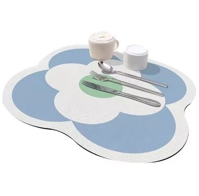Table Decoration Accessories Type Non Slip Dish Drying Mat for Kitchen Counter Drainage