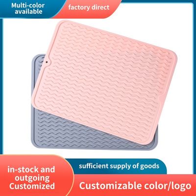 Custom Eco-friendly Silicone Dish Drying Mat Heat Resistant Trivet for Kitchen Counter