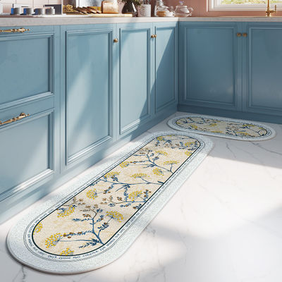 Interlocking Bathroom and Kitchen Floor Mats with Waterproof Polyester Fiber Material