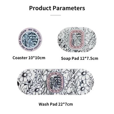 Modern Natural Diatom Mud Bath Mat Drying Mat Water Absorbing Fiber Diatomite Soap Mat