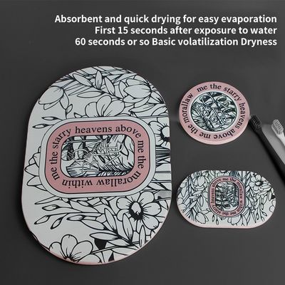 Modern Natural Diatom Mud Bath Mat Drying Mat Water Absorbing Fiber Diatomite Soap Mat