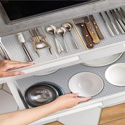 Customized Plastic Shelf Liner for Anti-Slip 24 Inch Kitchen Cabinet Drawer and Fridge