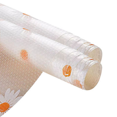 Washable EVA Kitchen Cabinet Drawer Tool Shelf Liner with Small Chrysanthemum Pattern