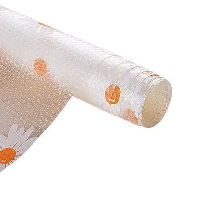Washable EVA Kitchen Cabinet Drawer Tool Shelf Liner with Small Chrysanthemum Pattern