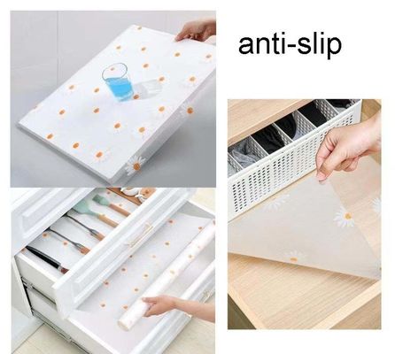 Washable EVA Kitchen Cabinet Drawer Tool Shelf Liner with Small Chrysanthemum Pattern