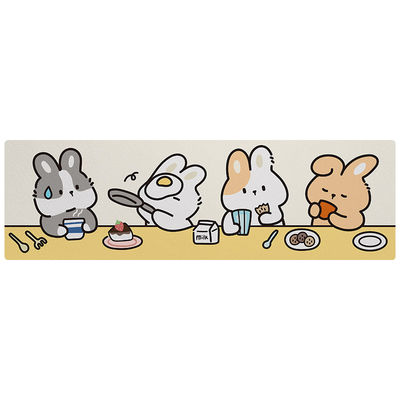 Rubber Nordic Style Printed Kitchen Mat for Living Room Carpet Bedroom Rug Home Decor