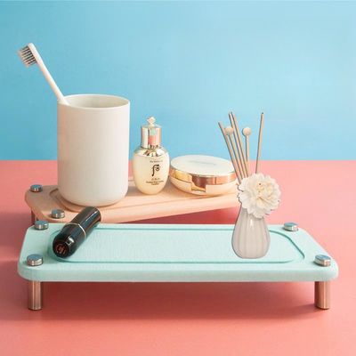 Sustainable Diatomite Toothbrush Cup Coaster for Bathroom Counter Super Absorbent Design