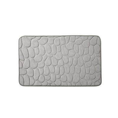 Custom Logo Cobblestone Embossed Bathroom Non-slip Carpets for Bathtub and Shower Room