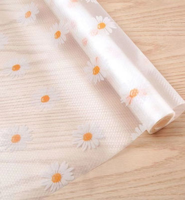Durable Kitchen Cabinet Liner Fridge Liners and Mats with Small Chrysanthemum Pattern
