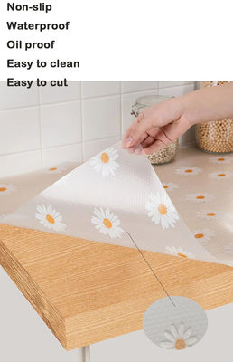 Durable Kitchen Cabinet Liner Fridge Liners and Mats with Small Chrysanthemum Pattern
