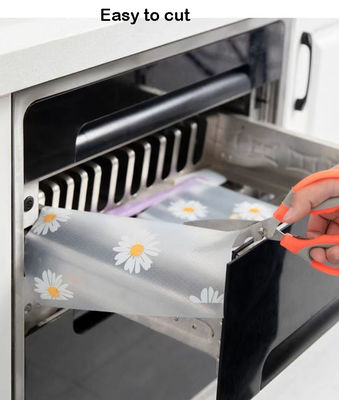 Durable Kitchen Cabinet Liner Fridge Liners and Mats with Small Chrysanthemum Pattern