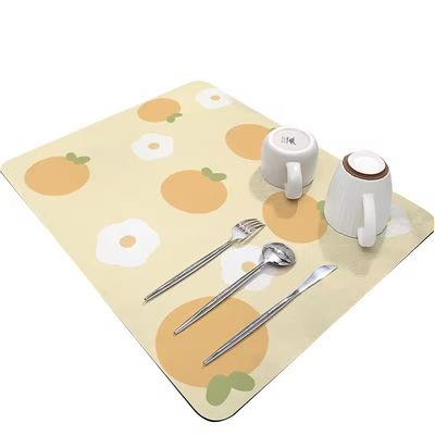 Stocked Kitchen Counter Dish Tools Dustproof Anti-Slip Eco-Friendly Quick Drying Mat