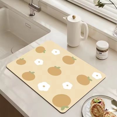 Stocked Kitchen Counter Dish Tools Dustproof Anti-Slip Eco-Friendly Quick Drying Mat