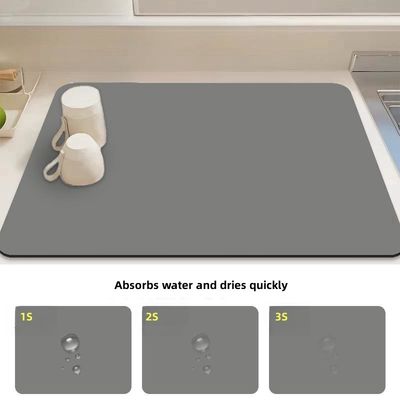 Heat Resistant Drying Mat for Kitchen Waterproof Absorption Diatomite Dish Mat 30*40Cm