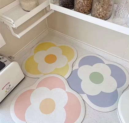 Non Slip Rectangle Rubber Mat for Kitchen Diatomaceous Earth Dish Drying Mat in Bulk