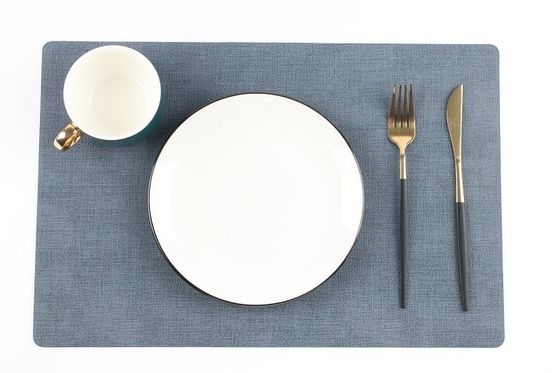 Xin Hui Kitchen or Dining Table Mat Place Mat with Printing Pattern in Grey and Black