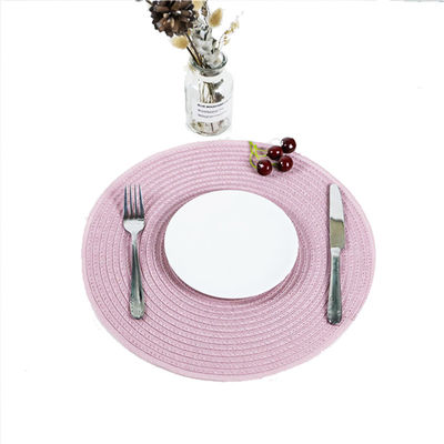 Waterproof Washable Non Slip Mat for Transitional Design Style Placemats in Round Shape