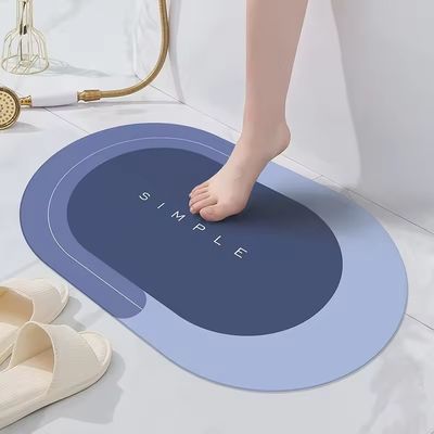 Eco-friendly Modern Style Bathroom Absorbent Non-slip Carpet Floor Door Mat 40*60cm
