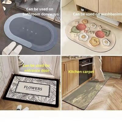 Eco-friendly Modern Style Bathroom Absorbent Non-slip Carpet Floor Door Mat 40*60cm