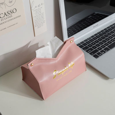 Retro Car Design Leather Square Tissue Box Holder for Reusable Toilet Paper and Decor