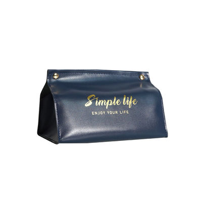 Custom Mini PU Leather Car Tissue Box Holder for Chic and Practical Storage