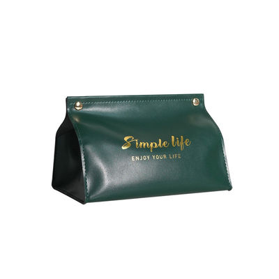 Custom Mini PU Leather Car Tissue Box Holder for Chic and Practical Storage
