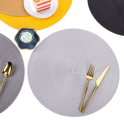 Waterproof Non Slip PVC Round Dining Table Place Mat for Dining Room Table Decoration
