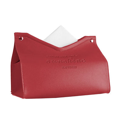Stylish Yellow Nordic Home Room Kitchen Car PU Leather Tissue Box Napkin Cover Holder