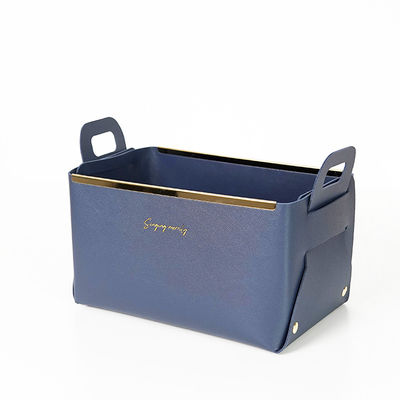 Convenient and Versatile Leather Basket for Daily Sundries 3-6L Capacity 24*14*13cm
