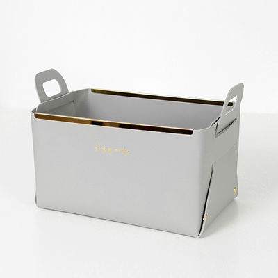 Convenient and Versatile Leather Basket for Daily Sundries 3-6L Capacity 24*14*13cm
