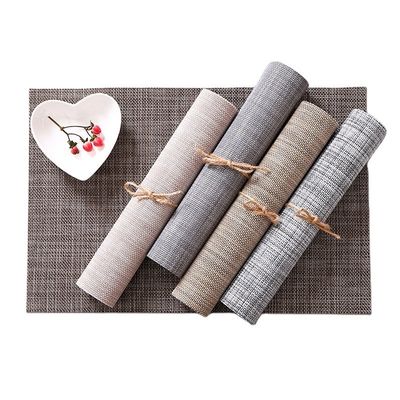 Customized Logo Acceptable Square Plastic Washable PVC Placemats for Table Decoration