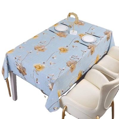 120 Inch Round Christmas PVC Tablecloth Oilproof and Stain Resistant for Square Table