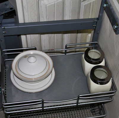 Waterproof Cabinet Shelf Mat with Diamond Pattern Non-Slip Bathroom Drawer Liner Eva Grey